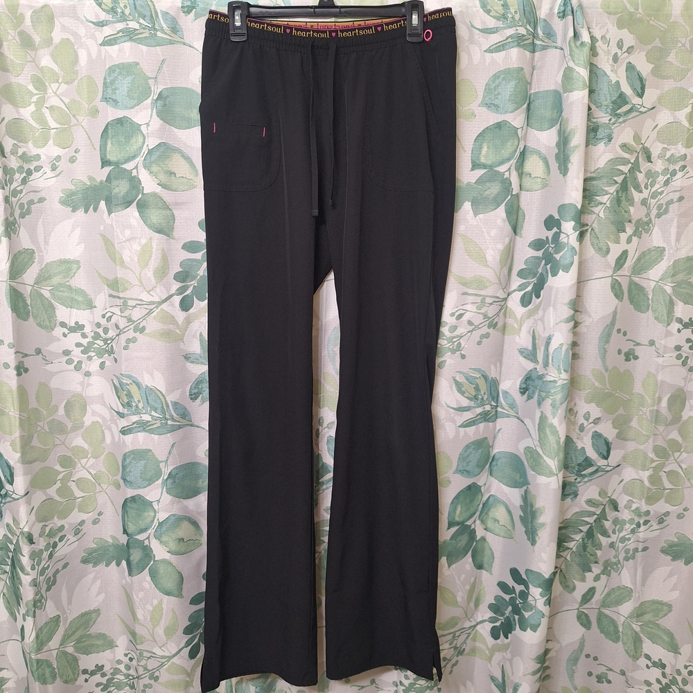 HeartSoul Black Boot Cut Scrubs